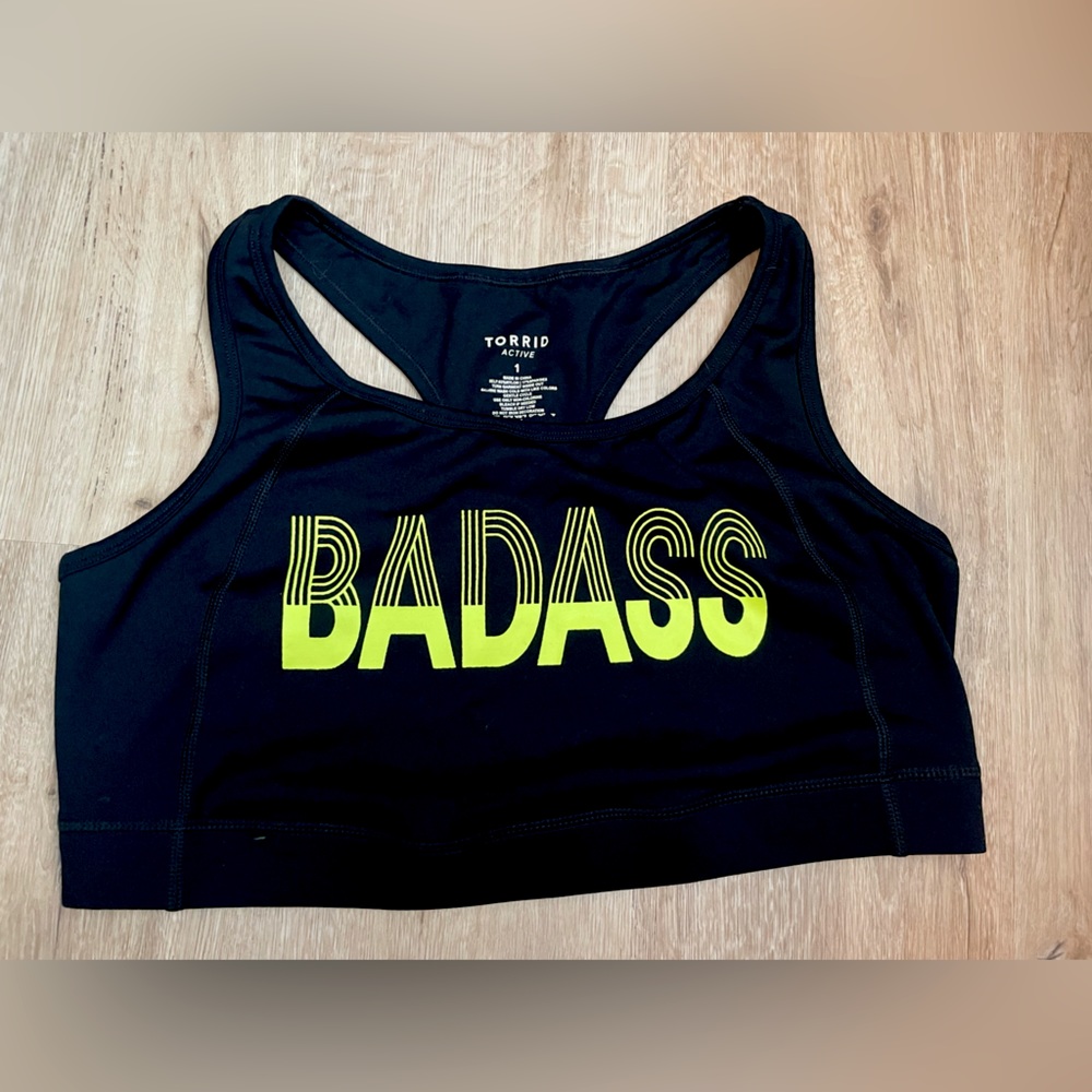 Rare Torrid Badass Sports Bra